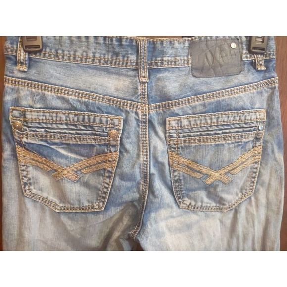 TK Axel Mens Blue Jeans 30 x 30 Treadwell Relaxed Straight Light wash denim - Picture 7 of 8